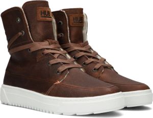 Hub Chess 3.0 Hoge sneakers Leren Sneaker Dames Cognac