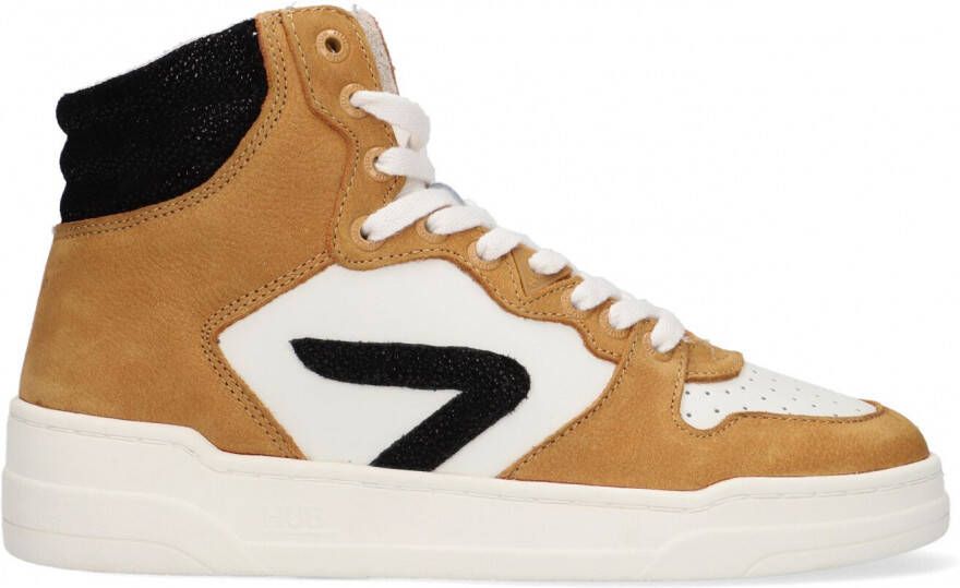 Hub Court-z High Hoge sneakers Leren Sneaker Dames Geel