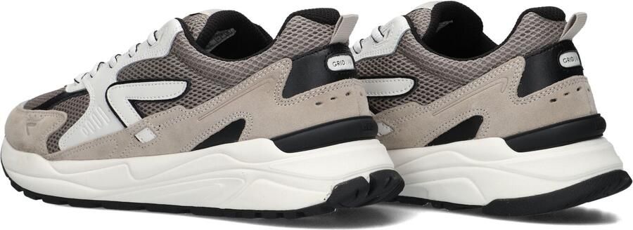 Hub Heren Lage sneakers Chunky zool Grid Taupe Suède - Foto 4