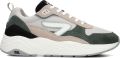 HUB Glide S43 chunky suède sneakers grijsgroen beige - Groen