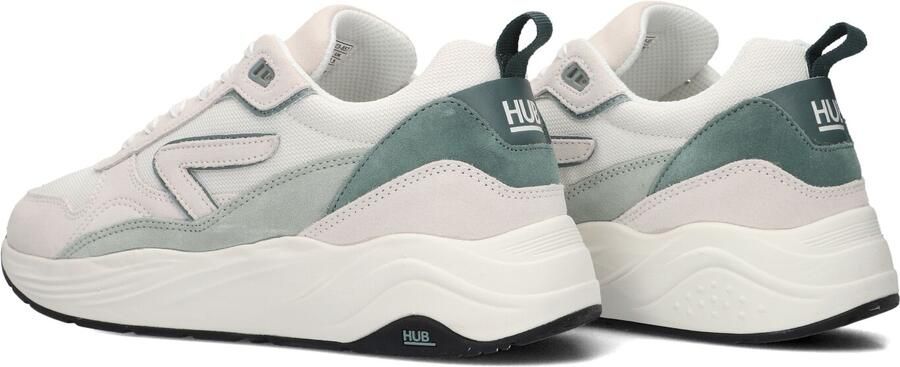 HUB Glide chunky suède sneakers beige groen - Foto 4