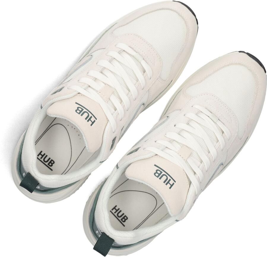 HUB Glide chunky suède sneakers beige groen - Foto 2