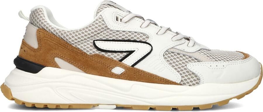 Hub Grid-m Sneakers Heren Leren Sneaker Wit