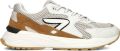Hub Grid-m Sneakers Heren Leren Sneaker Wit - Wit
