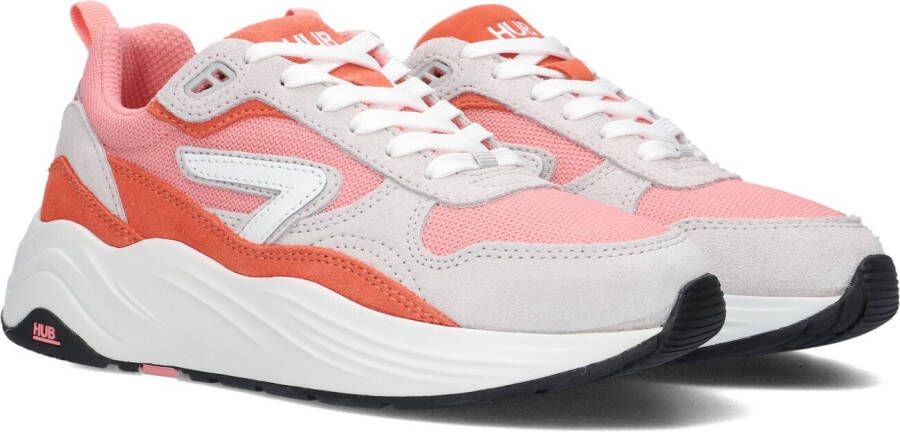 HUB Roze Lage Sneakers Glide-z