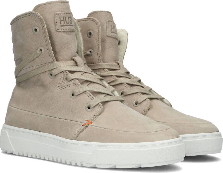 Hub Chess 3.0 Hoge sneakers Leren Sneaker Dames Taupe