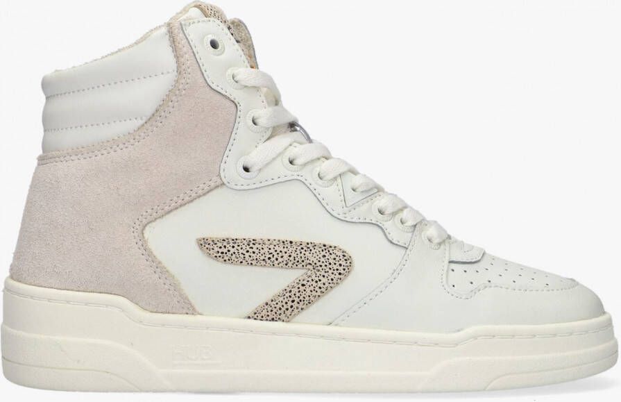 Hub Court-z High Hoge sneakers Leren Sneaker Dames Wit