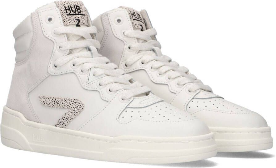 Hub Court-z High Hoge sneakers Leren Sneaker Dames Wit