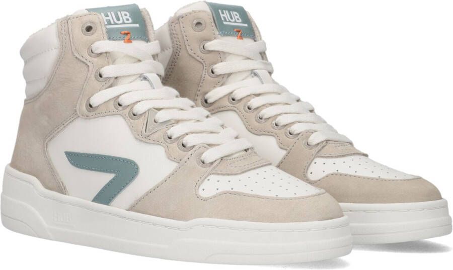 Hub Court-z High Sneakers Leren Sneaker Dames Wit