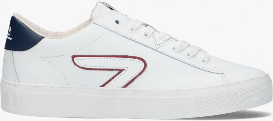 HUB Witte Lage Sneakers Hook z