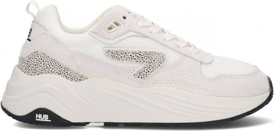 HUB Witte Lage Sneakers Glide z