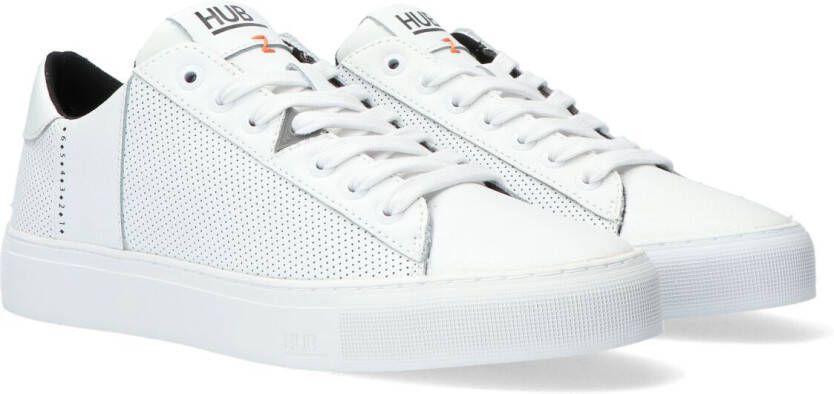 HUB Witte Lage Sneakers Hook-m