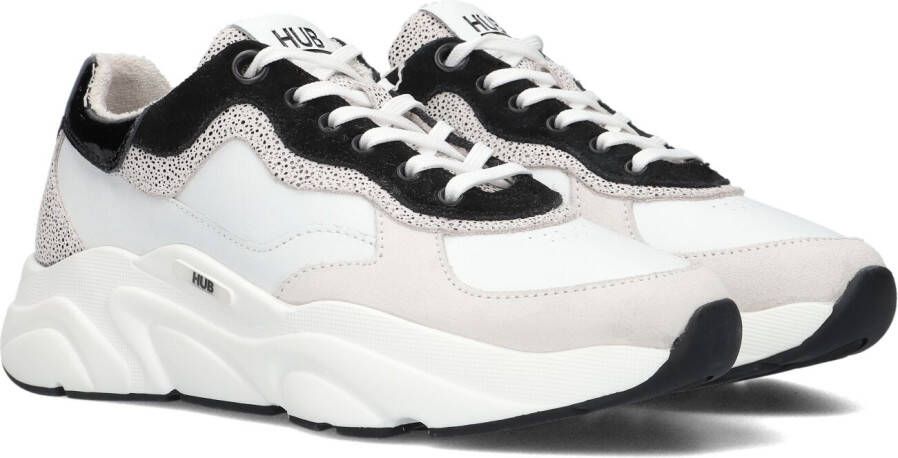 HUB Witte Lage Sneakers Rock-w