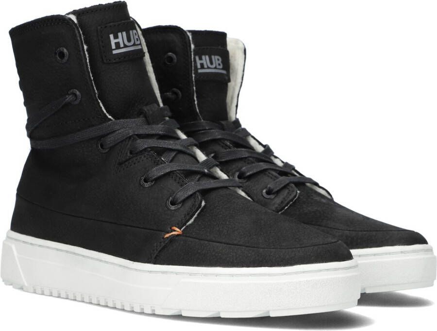 Hub Chess 3.0 Hoge sneakers Leren Sneaker Dames Zwart