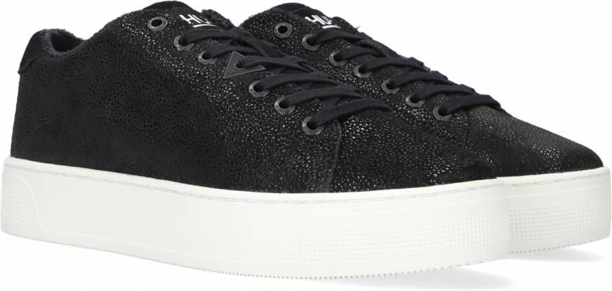 HUB Zwarte Lage Sneakers Hook W Plateau