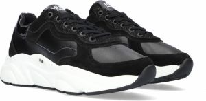 Hub Rock w Lage sneakers Leren Sneaker Dames Zwart