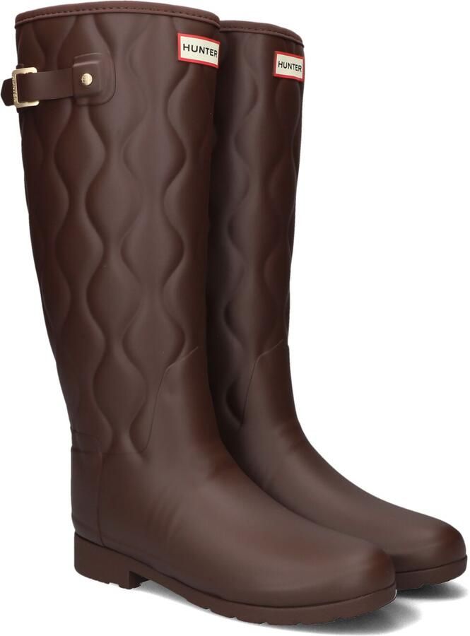 HUNTER Bruine Laarzen Womens Original Refined Tall Onion Quilt - Foto 3