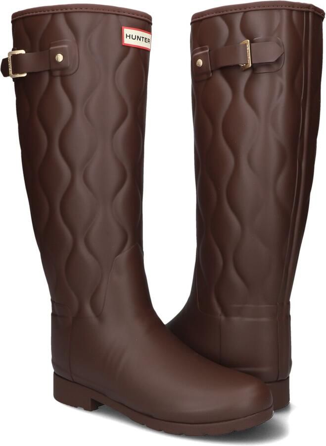 HUNTER Bruine Laarzen Womens Original Refined Tall Onion Quilt - Foto 2
