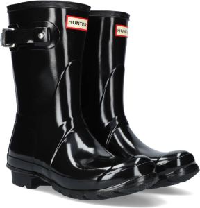 Hunter Boots & laarzen womens original short gloss in zwart