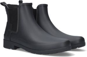 Hunter Zwarte Regenlaarzen Womens Refined Chelsea