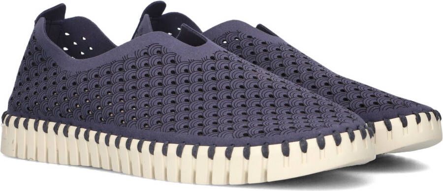Ilse Jacobsen Instappers Dames Instapschoenen Damesschoenen Canvas Tulip3275 Blauw