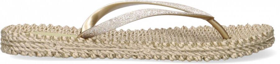 ILSE JACOBSEN Teenslippers Dames Cheerful01 Maat: 37 Materiaal: Rubber Kleur: Goud