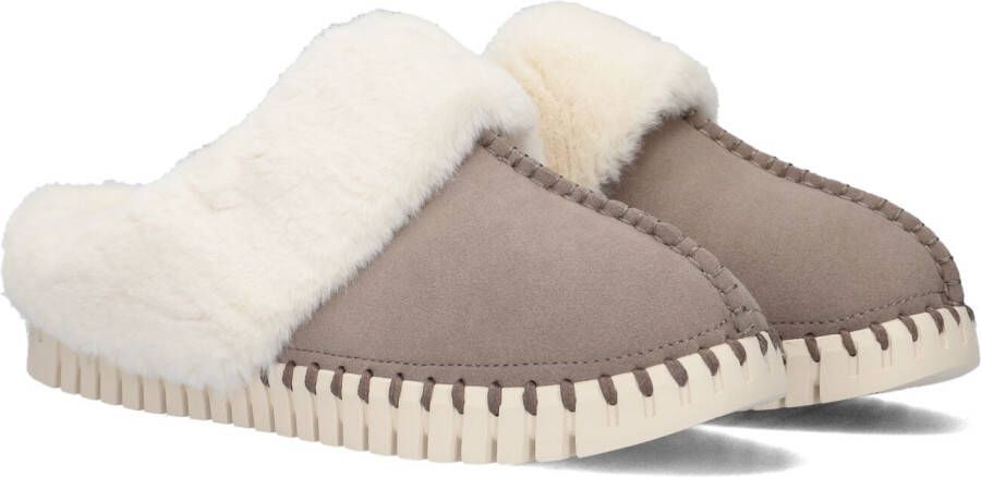 ILSE JACOBSEN Pantoffels Dames Tulip3871 Maat: 36 Materiaal: Suèdelook Kleur: Grijs