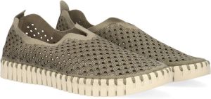 Ilse Jacobsen Instappers Dames Instapschoenen Damesschoenen Canvas Tulip3275 Groen