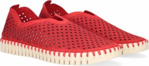 Ilse Jacobsen Instappers Dames Instapschoenen Damesschoenen Canvas Tulip3275 Rood