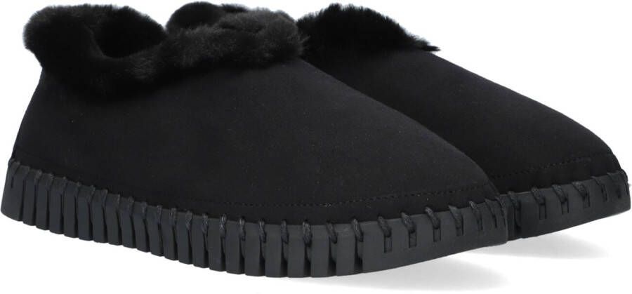 ILSE JACOBSEN Pantoffels Dames Tulip3050 Maat: 37 Materiaal: Suèdelook Kleur: Zwart