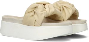INUIKII Fjord Flower Platform Slippers Dames Beige