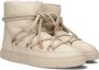 INUIKII Enkellaarsjes Dames Outdoor Snowboots Damesschoenen Leer Full Leather Beige - Thumbnail 1