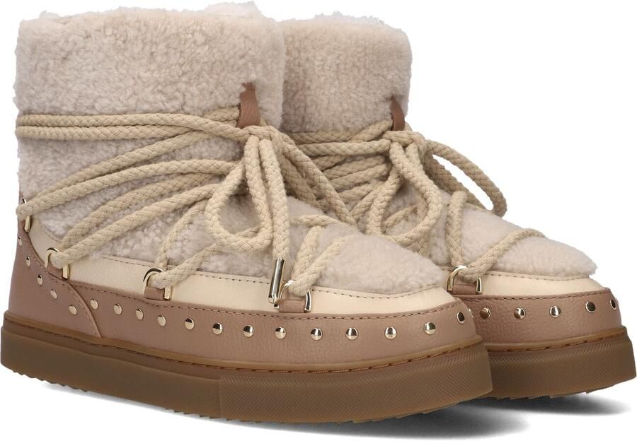 INUIKII Curly Rock Laarzen Faux Fur Dames Beige
