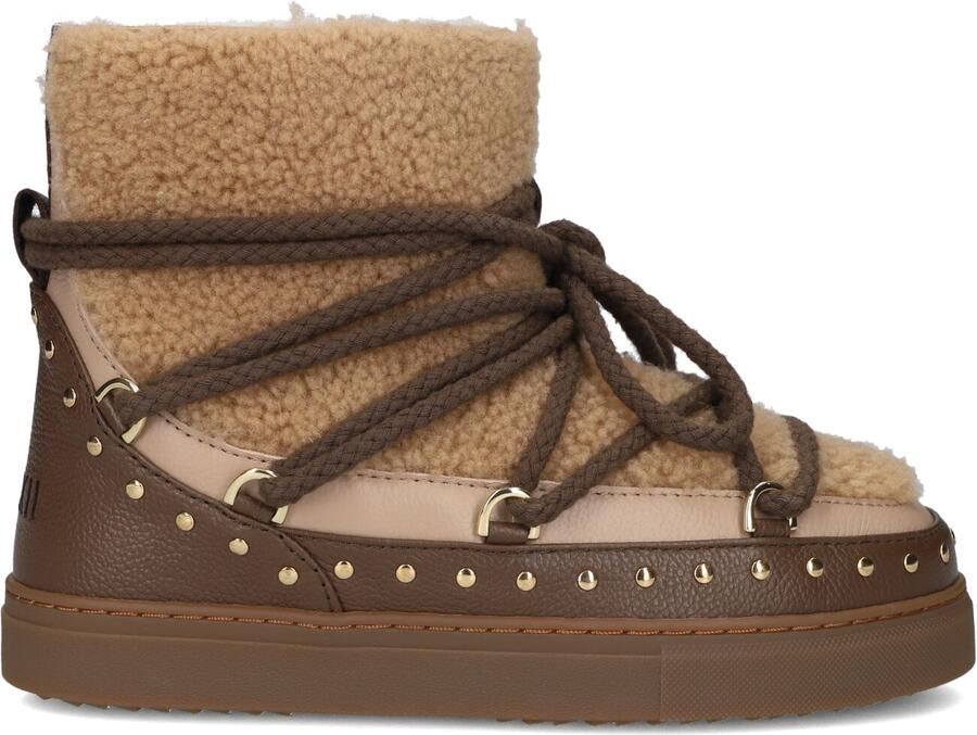 INUIKII Vachtlaarzen Dames Curly Rock Ponyhair Beige
