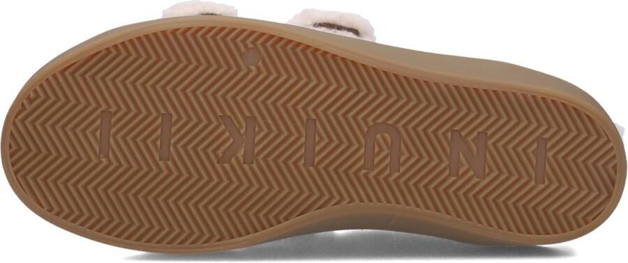 INUIKII Lage Sneakers Dames Shearling Low Velcro Textiel Zand - Foto 4