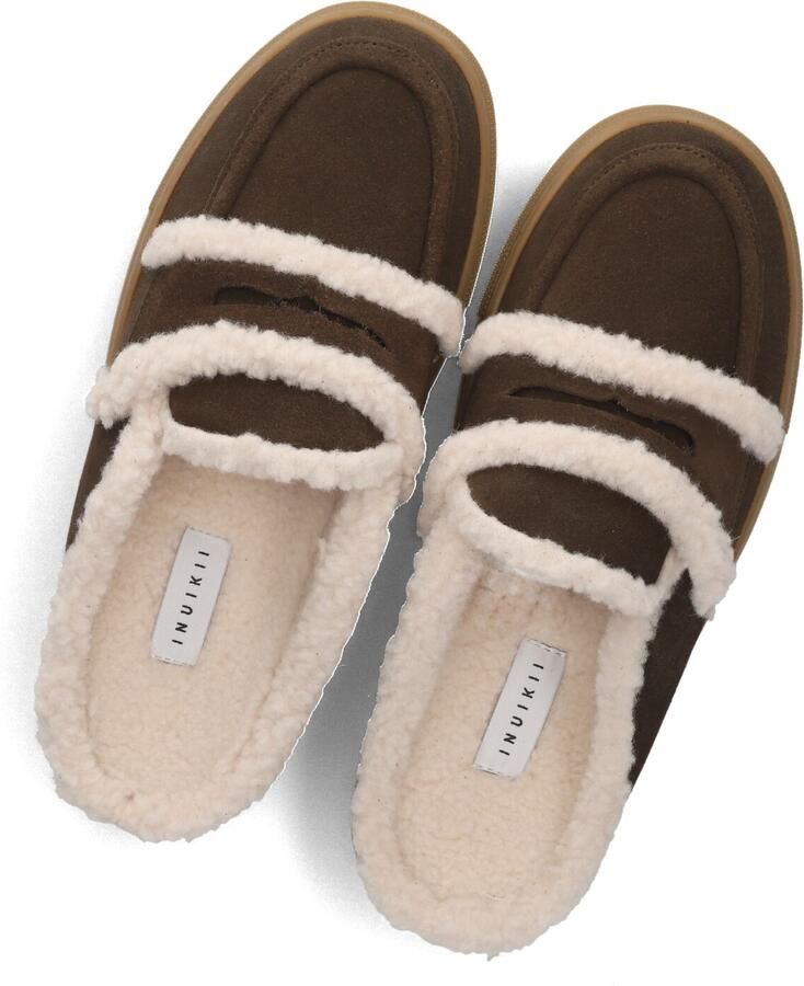 INUIKII Instappers Dames Mule Wool Suède Bruin - Foto 2