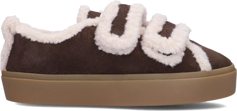 INUIKII Shearling Low Velcro Instappers Dames Bruin - Foto 3