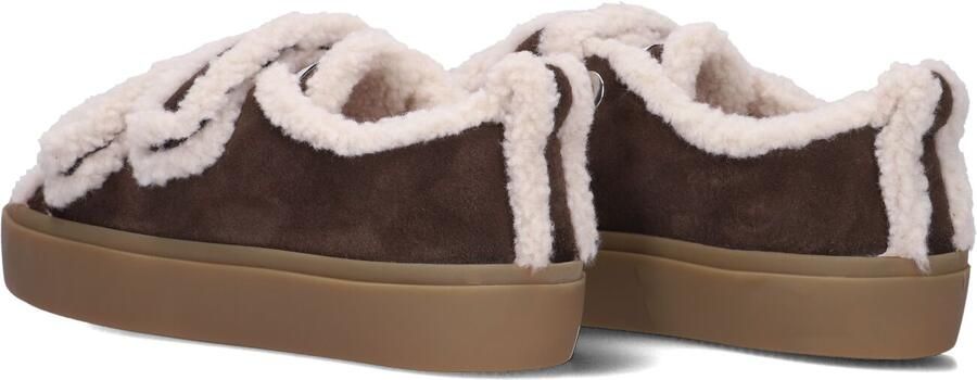 INUIKII Shearling Low Velcro Instappers Dames Bruin - Foto 5