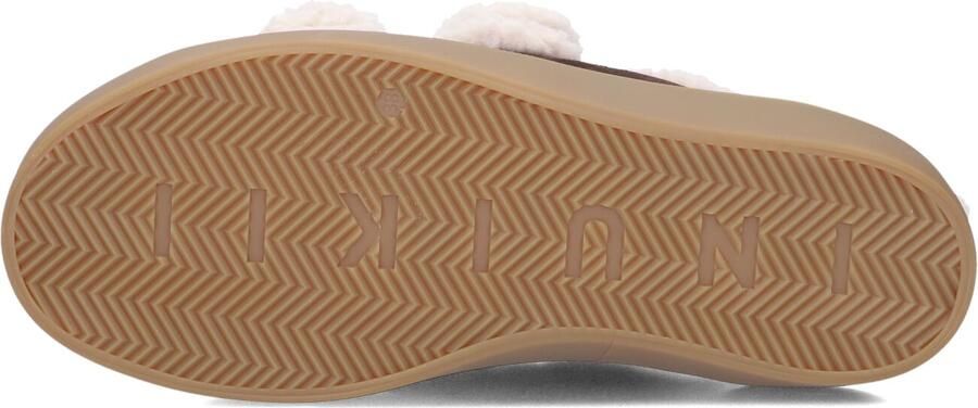 INUIKII Shearling Low Velcro Instappers Dames Bruin - Foto 4