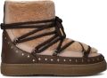 INUIKII Vachtlaarzen Dames Curly Rock Textiel Bruin - Bruin
