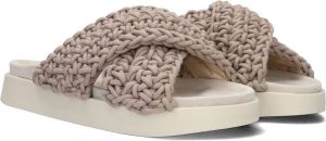 INUIKII Bruin Tinten Woven Slippers Dames Taupe