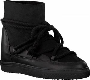 Inuikii Zwarte Suède Leren Sleehak Sneaker Zwart Dames