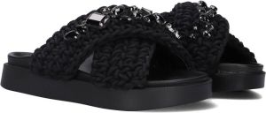 INUIKII Woven Stones Slippers Dames Zwart