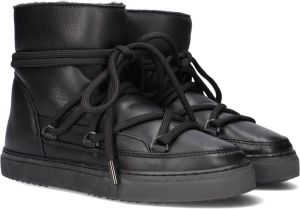 INUIKII Enkellaarsjes Dames Outdoor Snowboots Damesschoenen Leer Full Leather Zwart