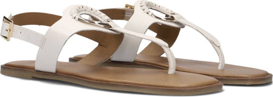 Inuovo Beige Sandalen met Gouden Detail