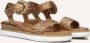Inuovo Gevlochten Bronzen Sandalen Brown Dames - Thumbnail 1