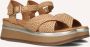 Inuovo Bruin leren kruisband sandalen Brown Dames - Thumbnail 1