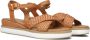 Inuovo Cognac Leren Sandalen met Kruisbanden Brown Dames - Thumbnail 1