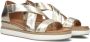 Inuovo Gouden Leren Sandalen Stijlvol Model Yellow Dames - Thumbnail 1