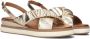 Inuovo Gouden Leren Sandalen Stijlvol Model Yellow Dames - Thumbnail 1